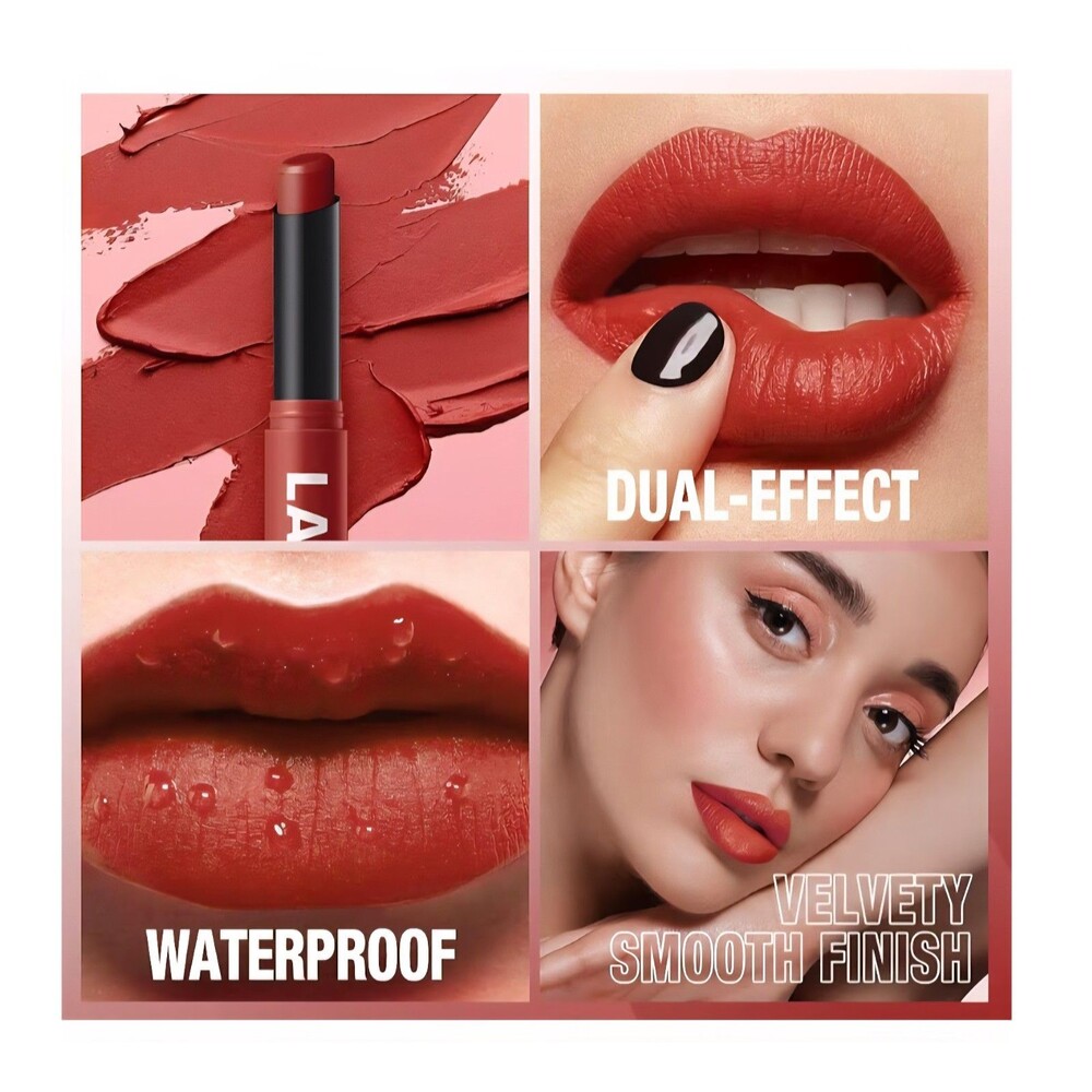 12 Piece Dual Soft Nude Velvety Matte To Red Tone Waterproof Lipstick Lip Balm - Picture 5 of 8